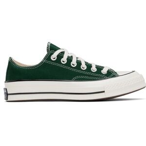 Converse Green and White Canvas Sneakers Classic Style